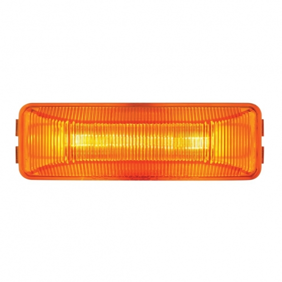 Dual Bulbs Rectangular Light (Clearance/Marker) - Amber Lens