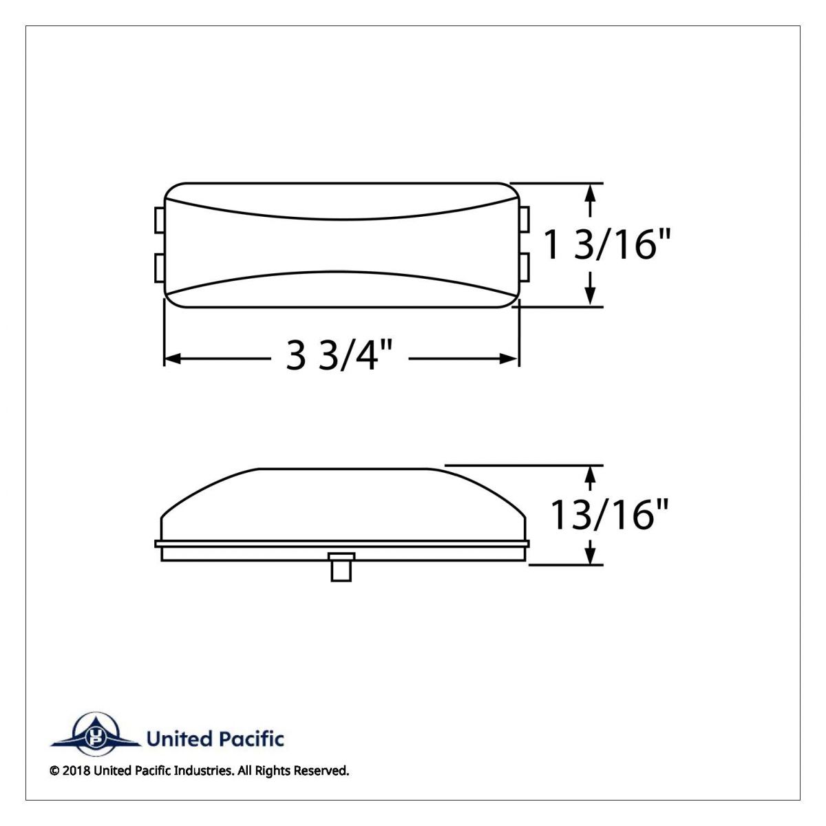 Dual Bulbs Rectangular Light (Clearance/Marker) - Amber Lens - Thumbnail 6