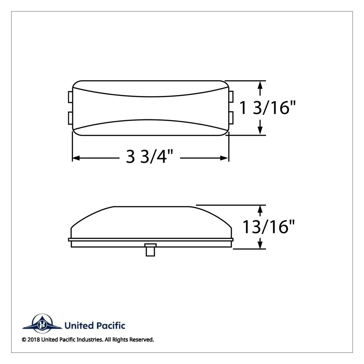 Dual Bulbs Rectangular Light (Clearance/Marker) - Amber Lens - Thumbnail 7