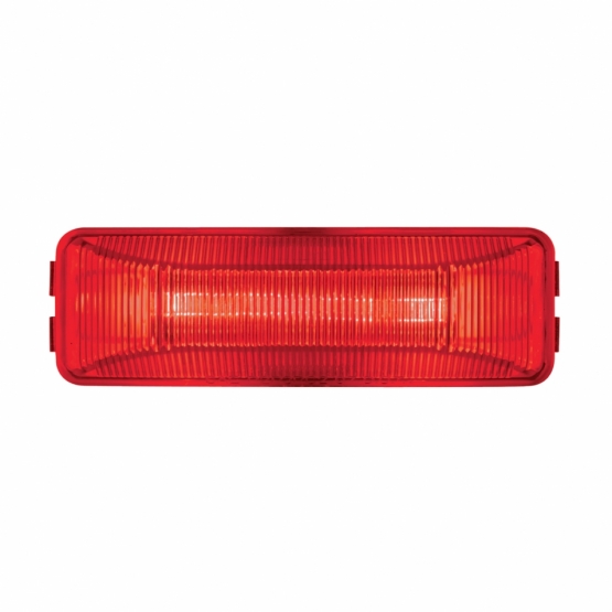 Dual Bulbs Rectangular Light (Clearance/Marker) - Red Lens