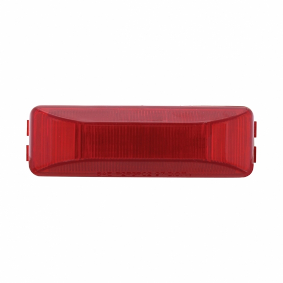 Dual Bulbs Rectangular Light (Clearance/Marker) - Red Lens - Thumbnail 2