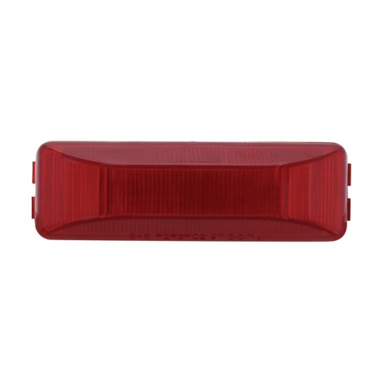 Rectangular Light Kit (Clearance/Marker) With Chrome Bracket - Red Lens - Thumbnail 2