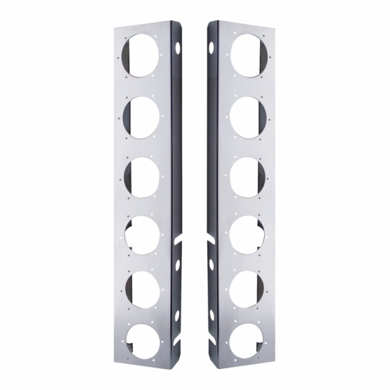 Peterbilt Stainless Front Air Cleaner Bracket Only - 12 Light Cutouts