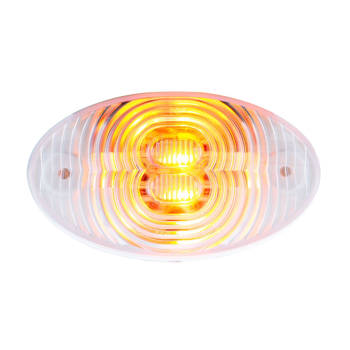 4 LED Fender Turn Signal Light For Freightliner M2-Amber LED/Clear Lens