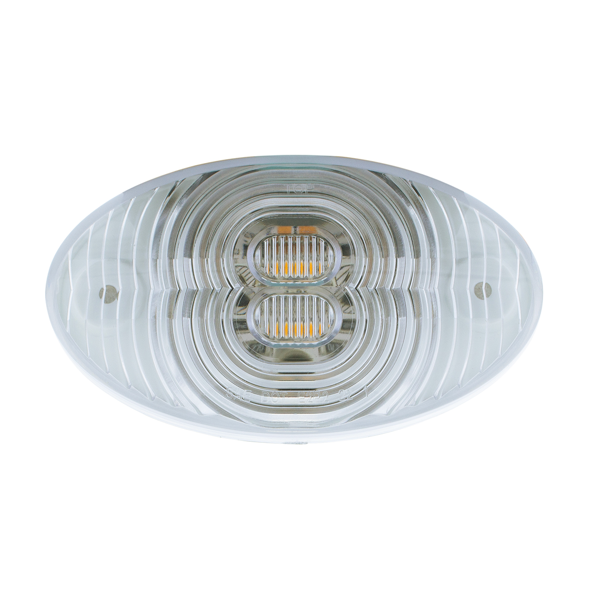 4 LED Fender Turn Signal Light For Freightliner M2-Amber LED/Clear Lens - Thumbnail 2