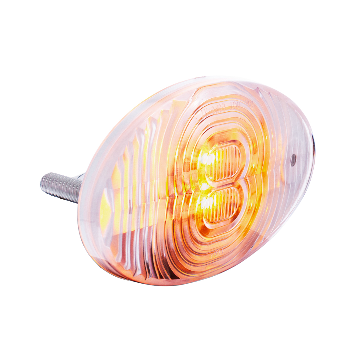 4 LED Fender Turn Signal Light For Freightliner M2-Amber LED/Clear Lens - Thumbnail 3
