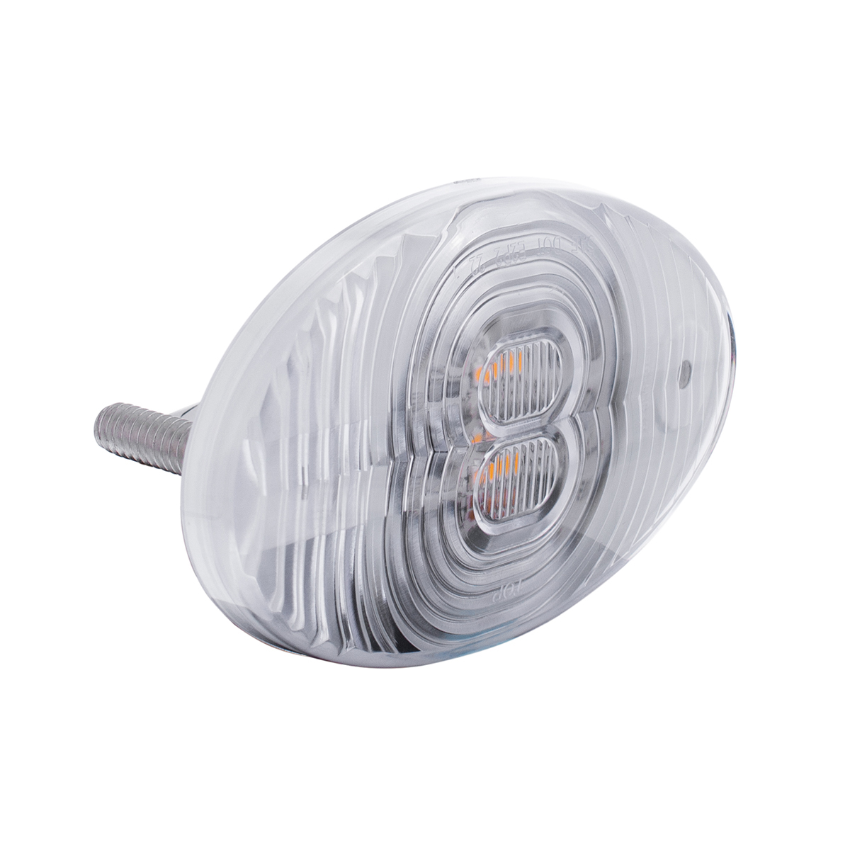 4 LED Fender Turn Signal Light For Freightliner M2-Amber LED/Clear Lens - Thumbnail 4