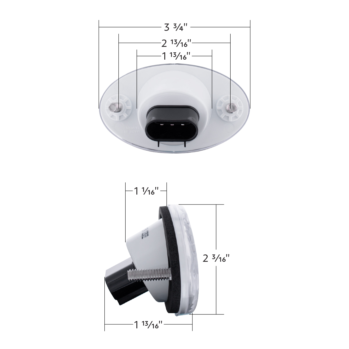 4 LED Fender Turn Signal Light For Freightliner M2-Amber LED/Clear Lens - Thumbnail 10