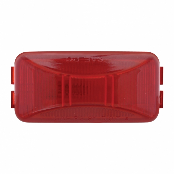 Single Bulb Rectangular Light (Clearance/Marker) - Red Lens - Thumbnail 2