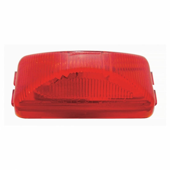 Single Bulb Rectangular Light (Clearance/Marker) - Red Lens - Thumbnail 3