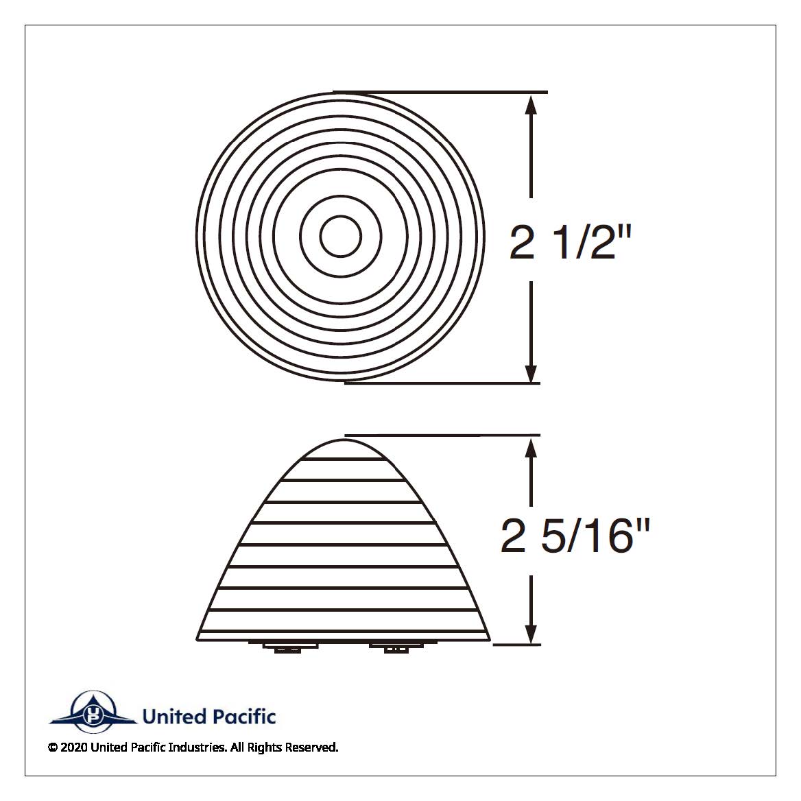 2.5" Round Beehive Light Kit (Clearance/Marker) - Red Lens - Thumbnail 2