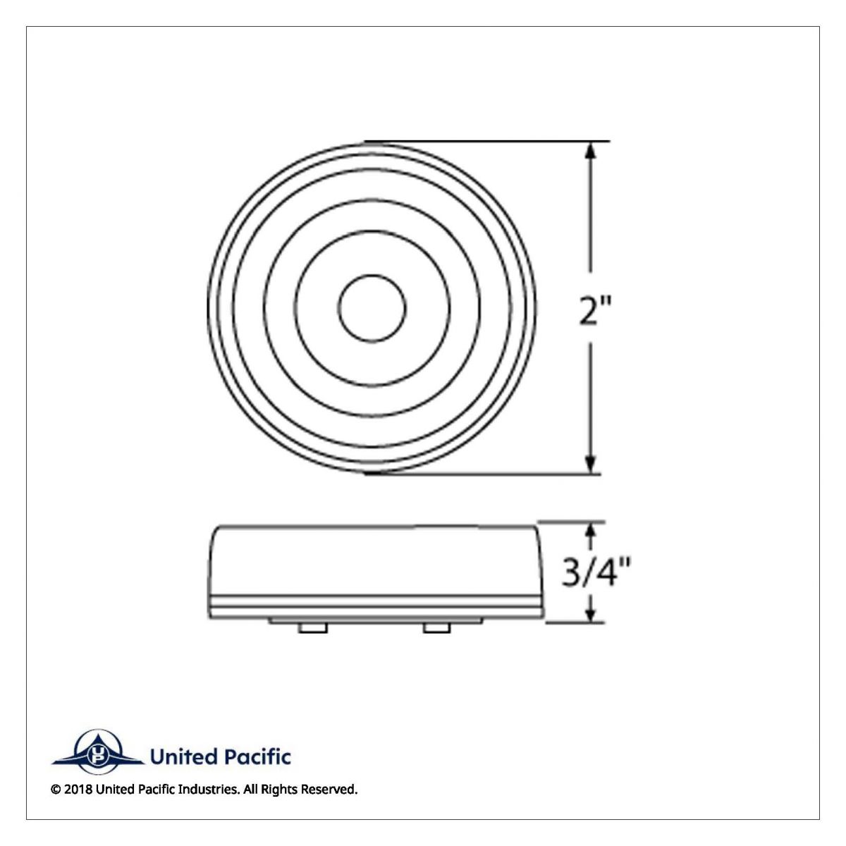 2" Round Light (Clearance/Marker) - Amber Lens - Thumbnail 6