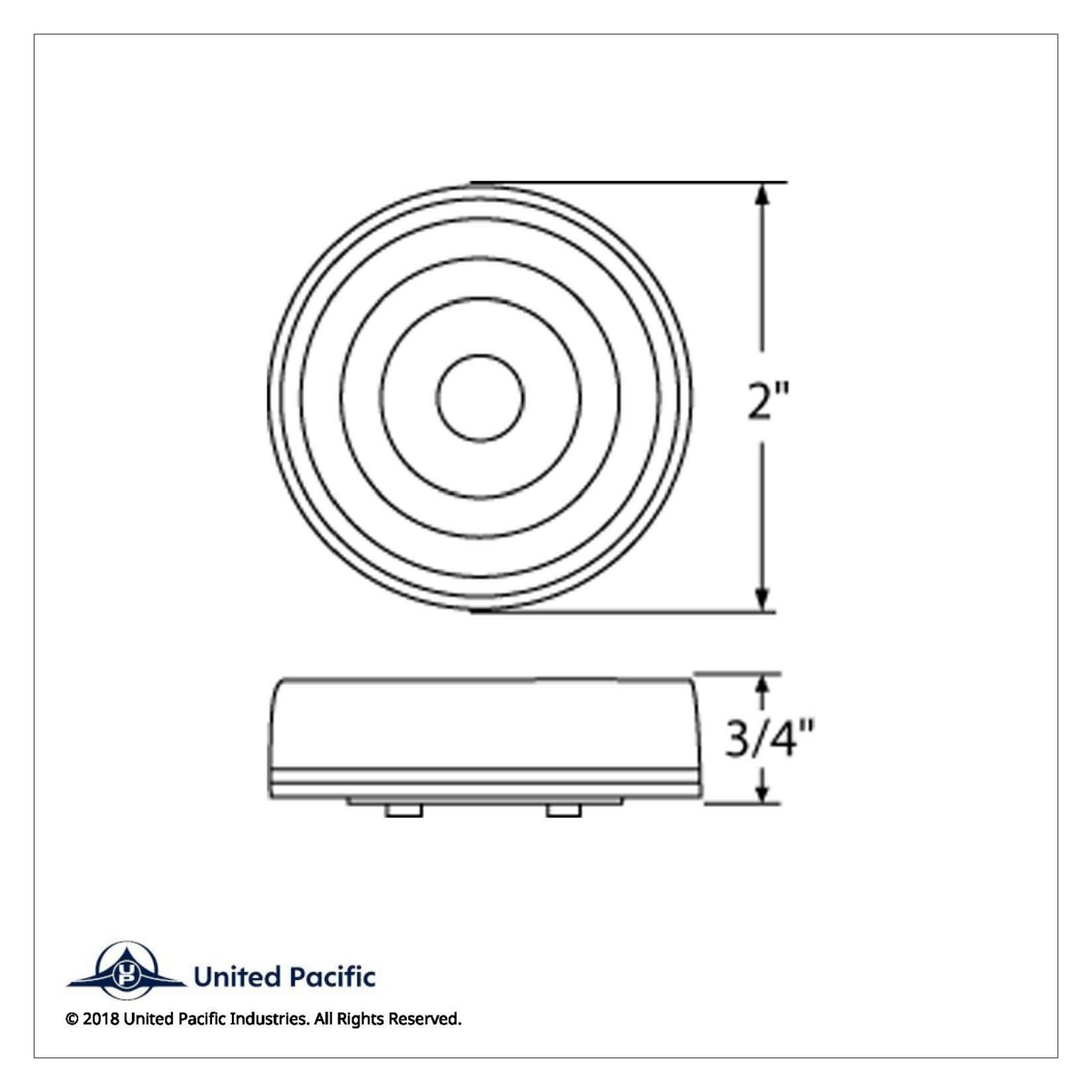 2" Round Light (Clearance/Marker) - Amber Lens - Thumbnail 7