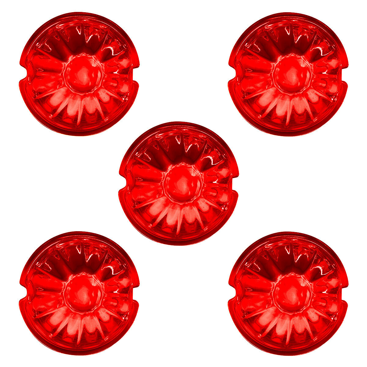 Watermelon Glass Marker Light Lens - Red (5 Pcs) - Thumbnail 2
