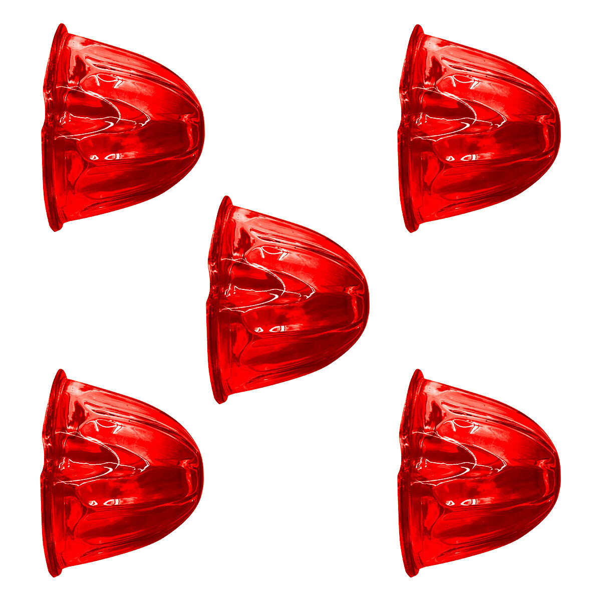 Watermelon Glass Marker Light Lens - Red (5 Pcs) - Thumbnail 3