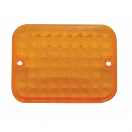 Small Rectangular Light Lens - Amber