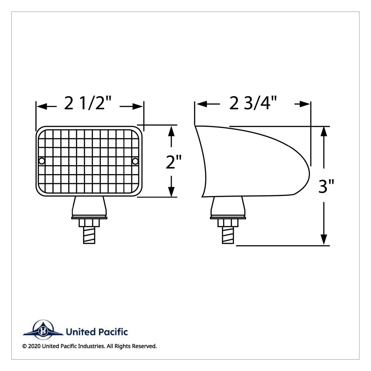 Large Rectangular Rod Light - Red - Thumbnail 4