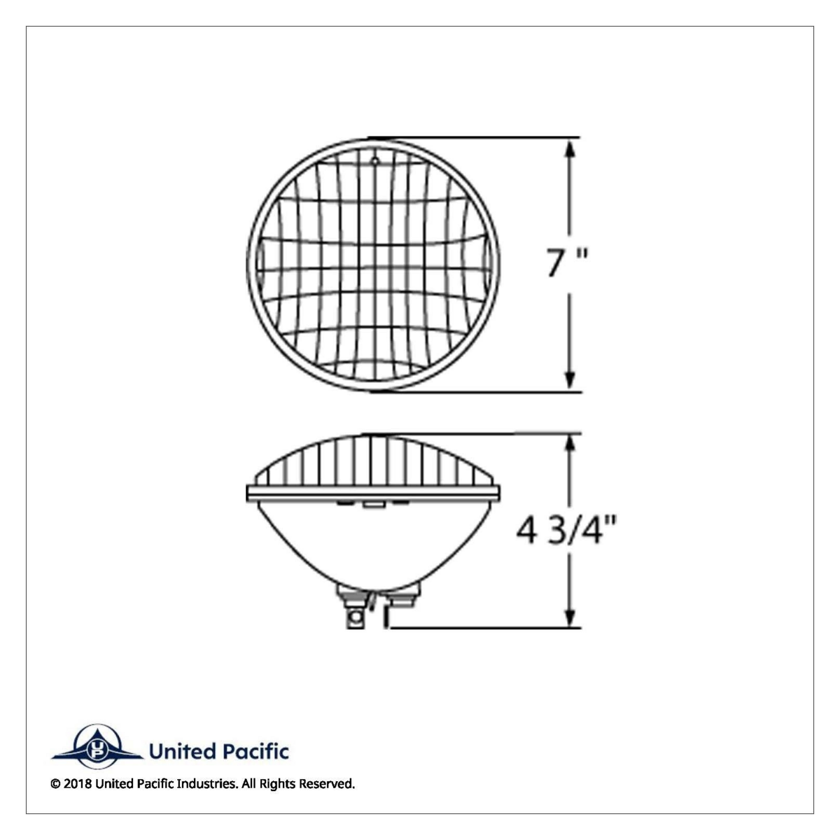 7" Halogen Sealed Beam Headlight H6014 - Thumbnail 7