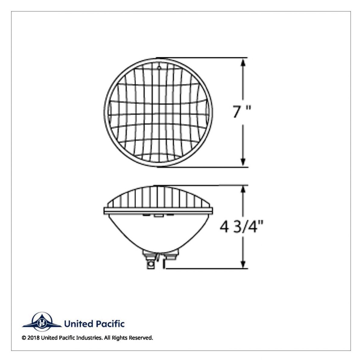 7" Halogen Sealed Beam Headlight H6024 - Thumbnail 6