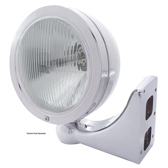 Stainless Steel "Bullet" Classic Headlight H4 Bulb - Thumbnail 2