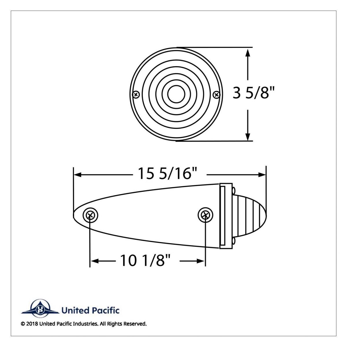 Chrome Torpedo Cab Light - Thumbnail 2