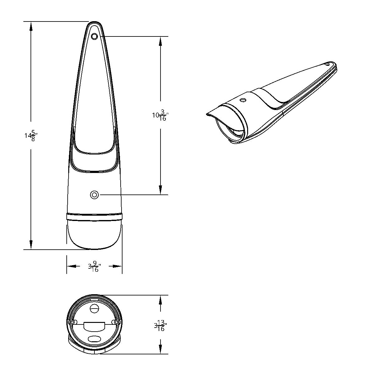 Chrome "Competition Series" LED Cab Light Housing With Visor For Grakon 1000 Style Light (Bulk) - Thumbnail 3