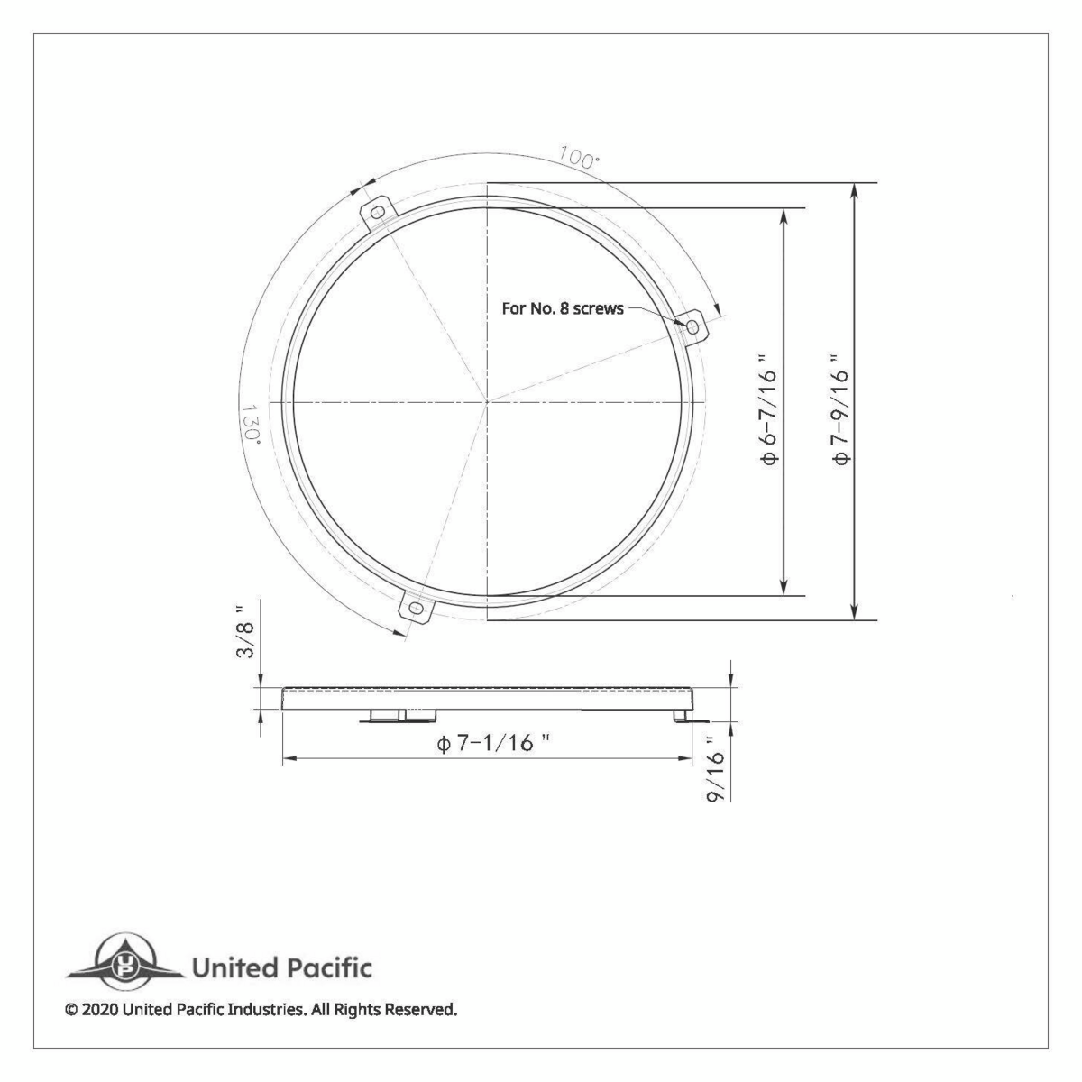 Stainless Steel 7" Headlight Retaining Ring (Bulk) - Thumbnail 6