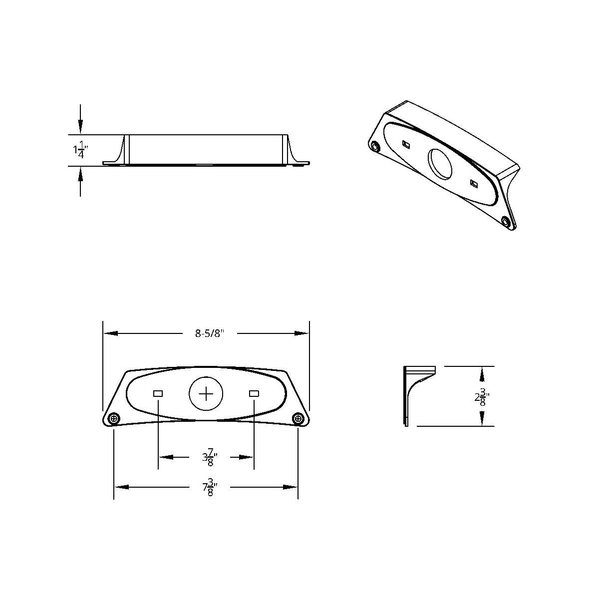 Rectangular Fender Light Bracket - Thumbnail 6