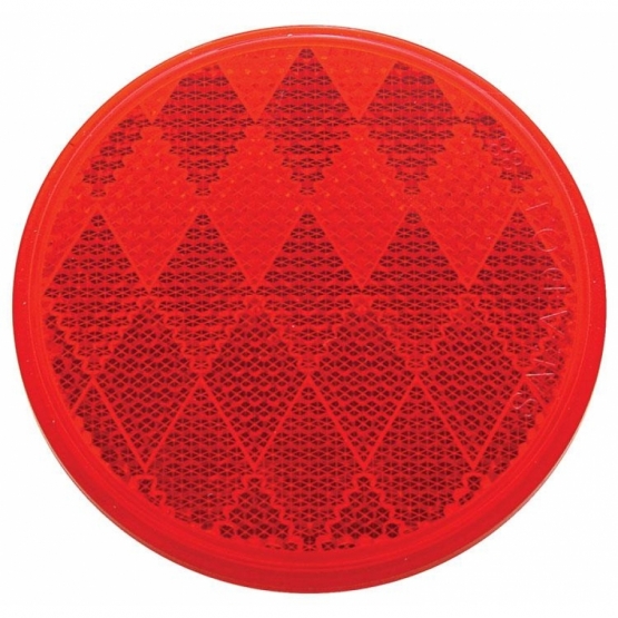 3-3/16" Round Quick Mount Reflector - Red