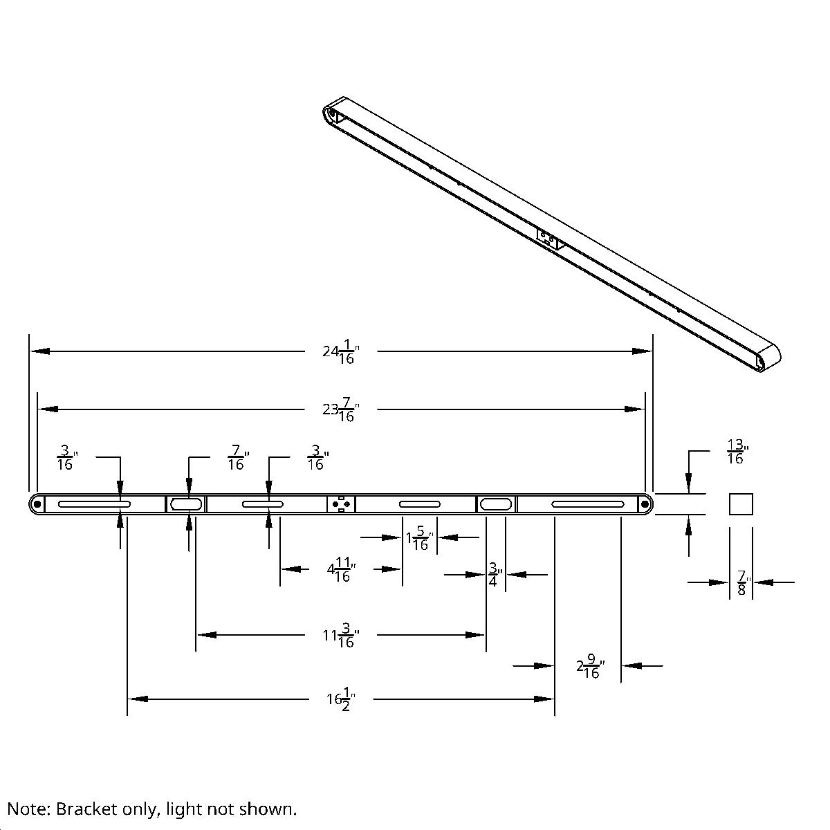 Dual 12" LED Light Bar Housing (Bulk) - Thumbnail 4