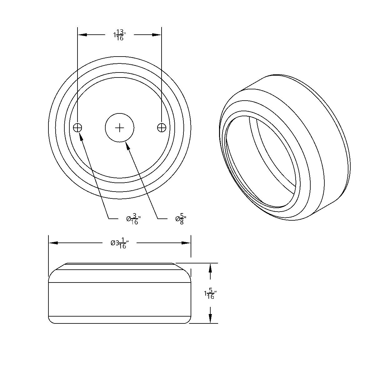 Chrome Steel Universal 2" Light Holder - Thumbnail 3