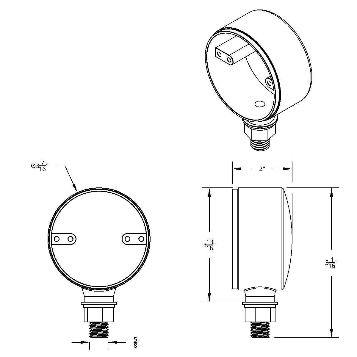 Chrome Die Cast Single Face Light Housing Only (Bulk) - Thumbnail 2