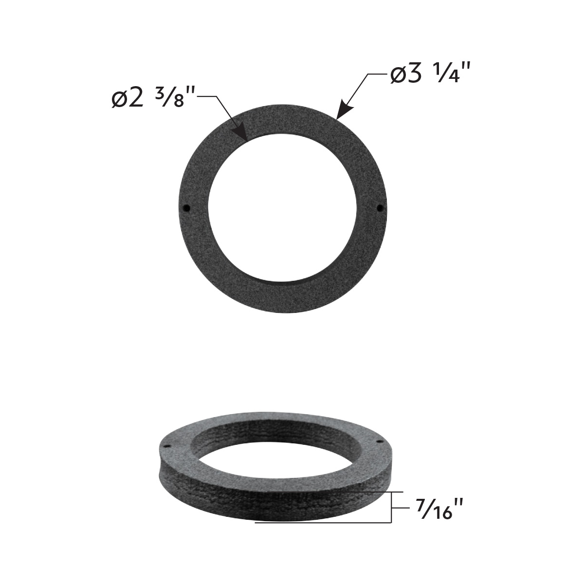 9mm Black Foam Gasket - Thicker (100 Pcs) - Thumbnail 6