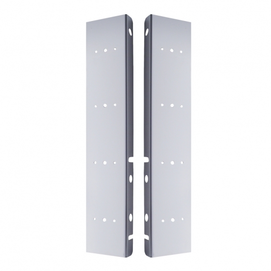 Peterbilt Stainless Front Air Cleaner Brackets Only - 4 Light Cutouts Each (Pair)