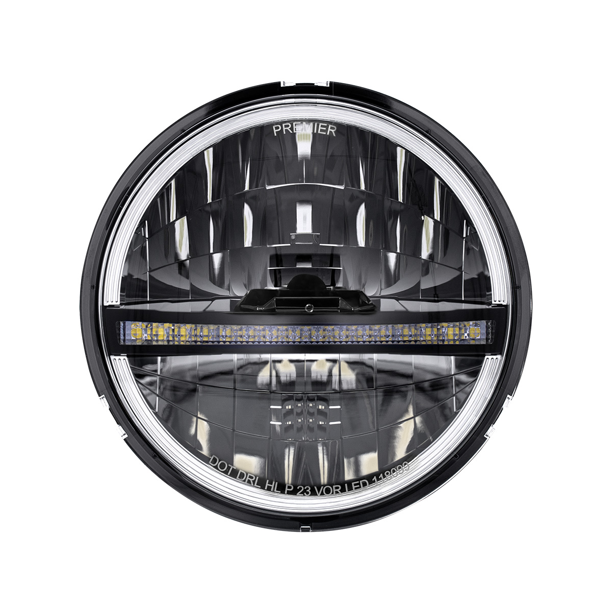 ULTRALIT - 20 High Power LED 5-3/4" Headlight With LED DRL/Position Light - Black - Thumbnail 2