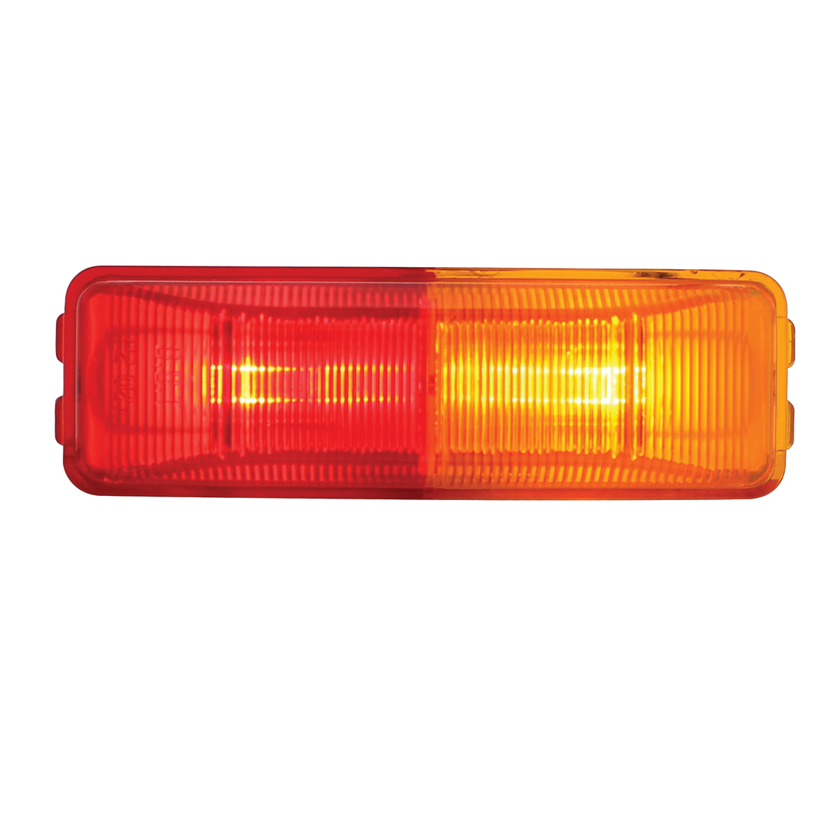 Incandescent Rectangular Fender Mount Light (Clearance/Marker) - Amber & Red Lens - Thumbnail 7