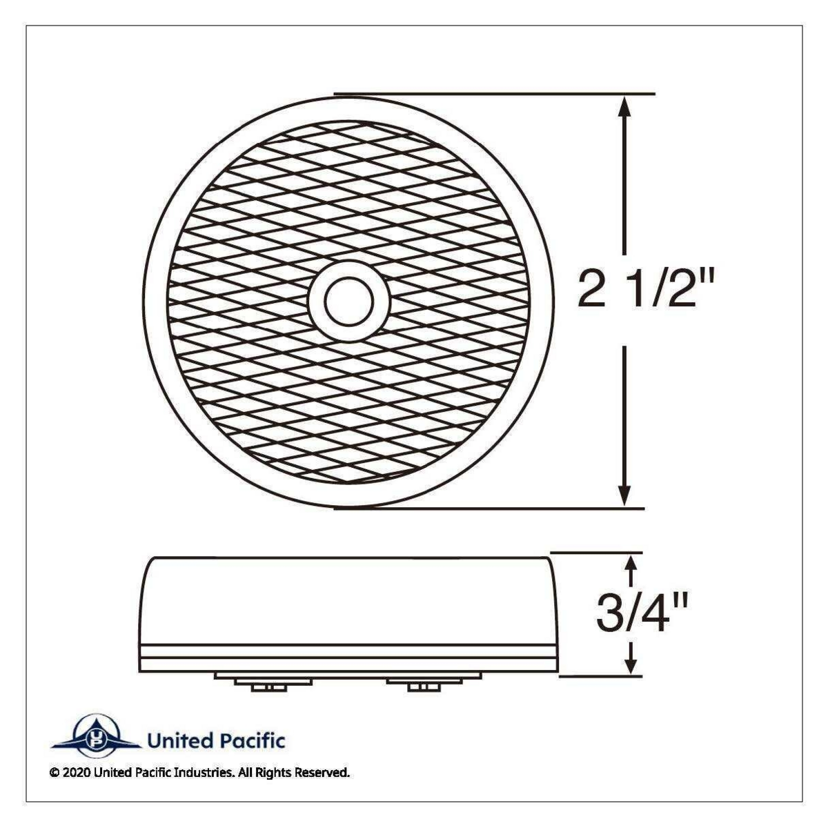 2.5" Round Reflectorized Light Kit (Clearance/Marker) - Amber Lens - Thumbnail 5
