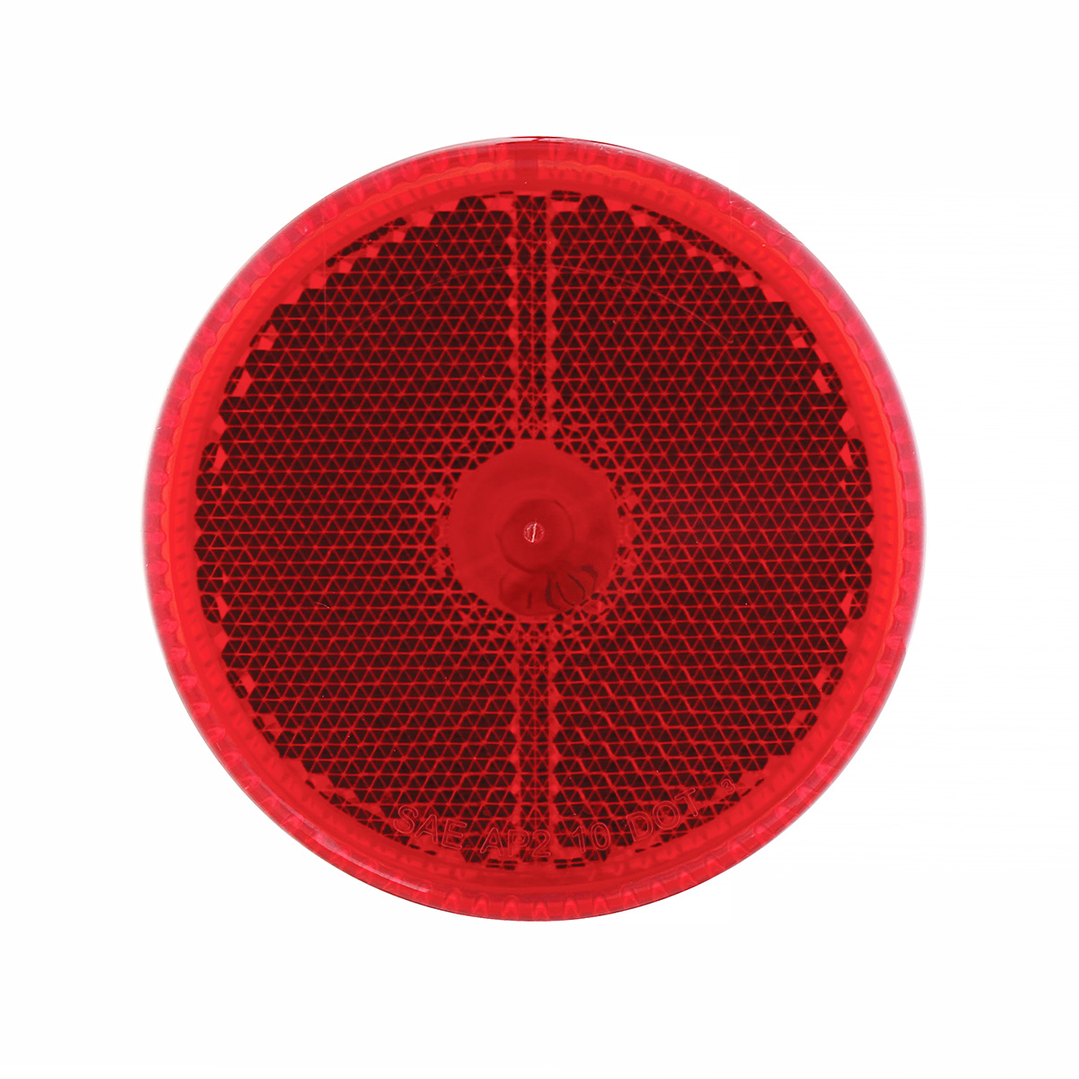 2.5" Round Reflectorized Light (Clearance/Marker) - Red Lens - Thumbnail 2
