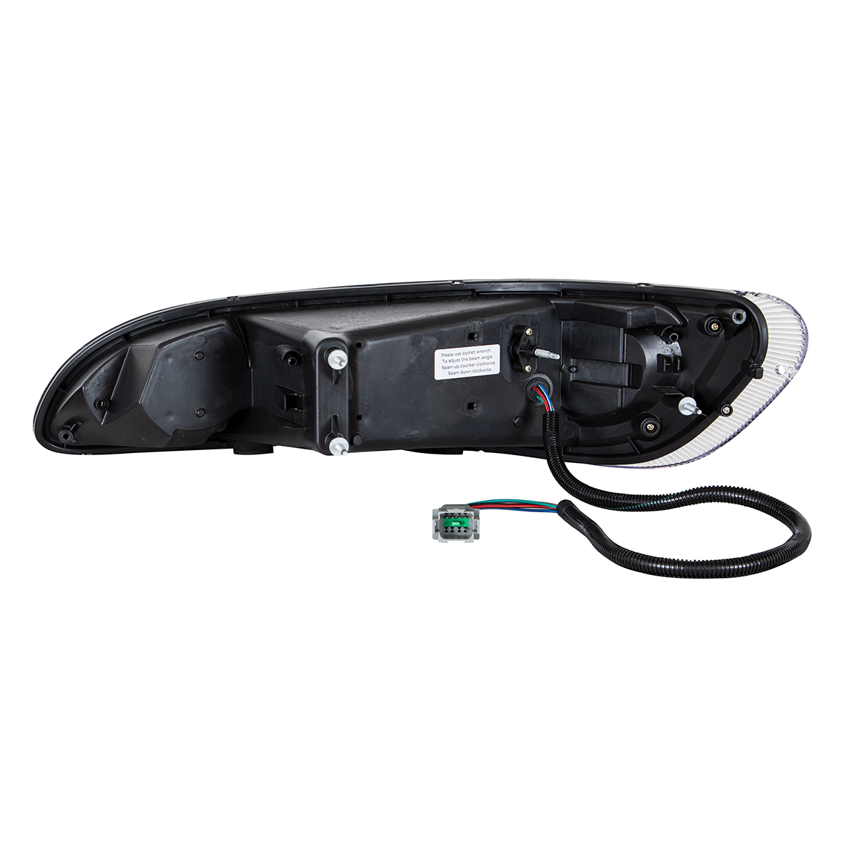 Black LED Headlight With LED Turn, Position, & DRL For Peterbilt 386 (2005-2015) & 387 (1999-2010)- Passenger - Thumbnail 7