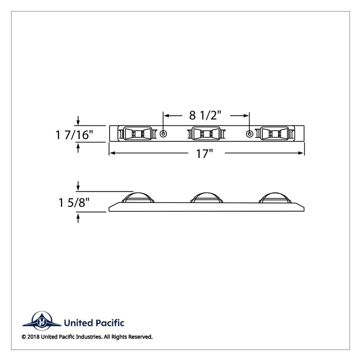 Sealed Identification Light Bar - Amber - Thumbnail 4