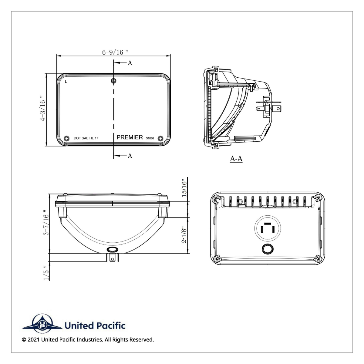 ULTRALIT - High Power LED 4" X 6" Low Beam Headlight With Polycarbonate Lens & Housing - Thumbnail 10