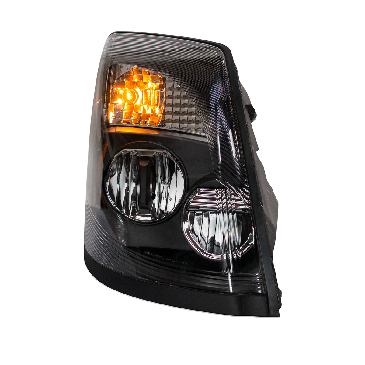 High Power LED "Blackout" Headlight for 2003-2017 Volvo VN/VNL - Passenger - Thumbnail 3