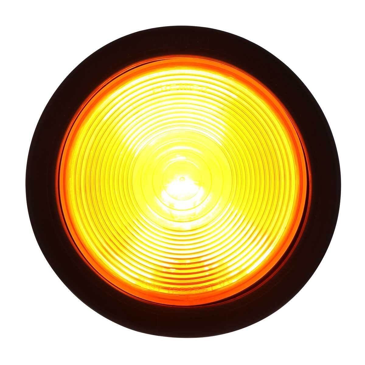 4" Round Dual Function Turn Signal Light Kit - Amber Lens - Thumbnail 9