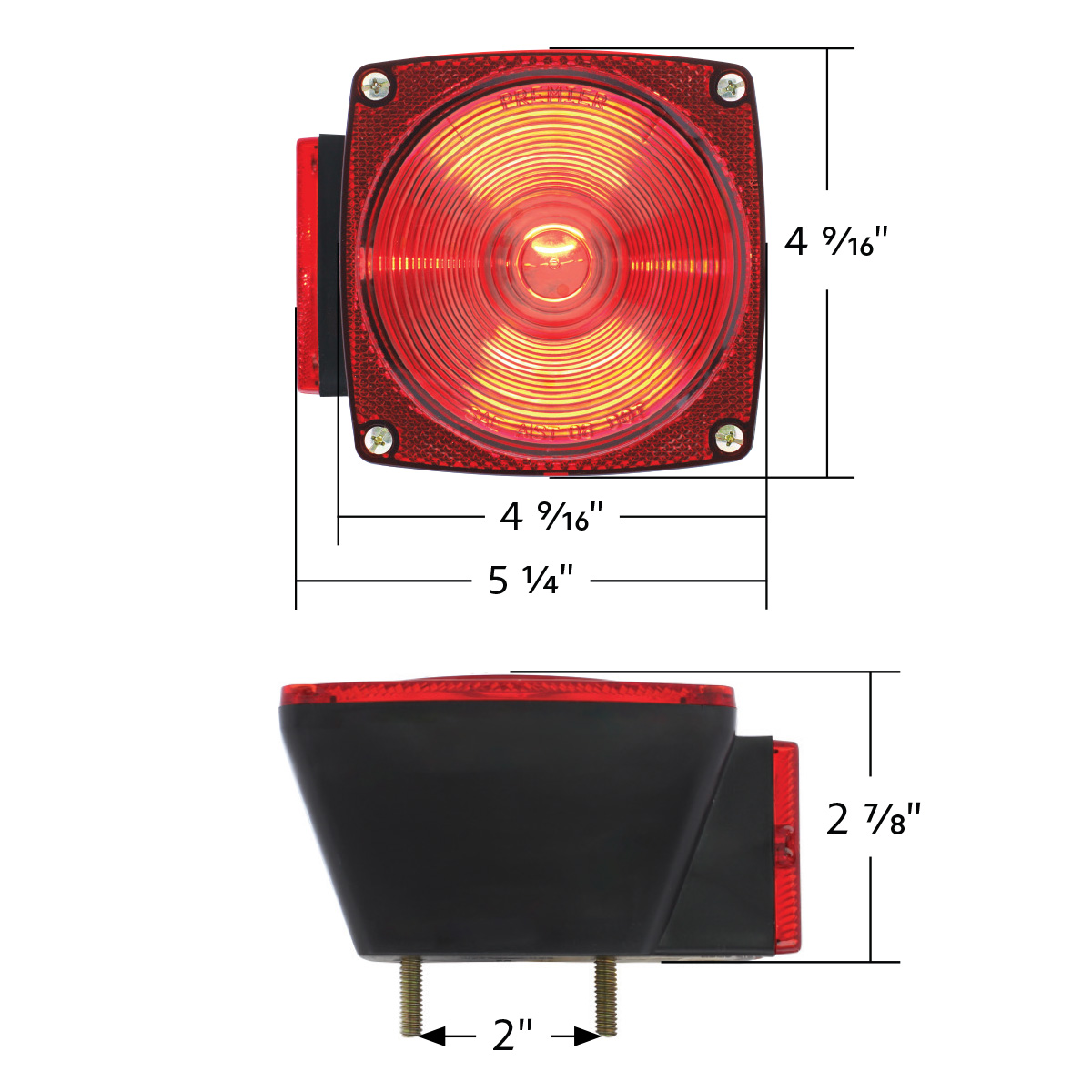 Under 80" Wide Combination Trailer Light Without License Light (50 Pcs) - Thumbnail 9