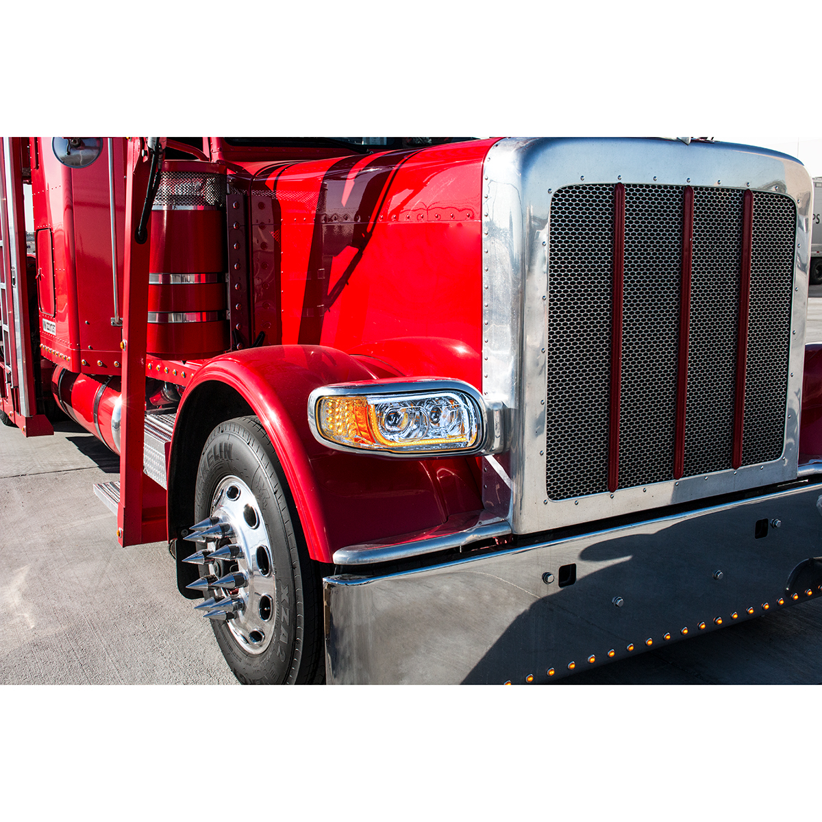 High Power LED Chrome Headlight With 16 LED Turn & 57 LED Bar For 2008-2024 Peterbilt 389- Passenger - Thumbnail 8