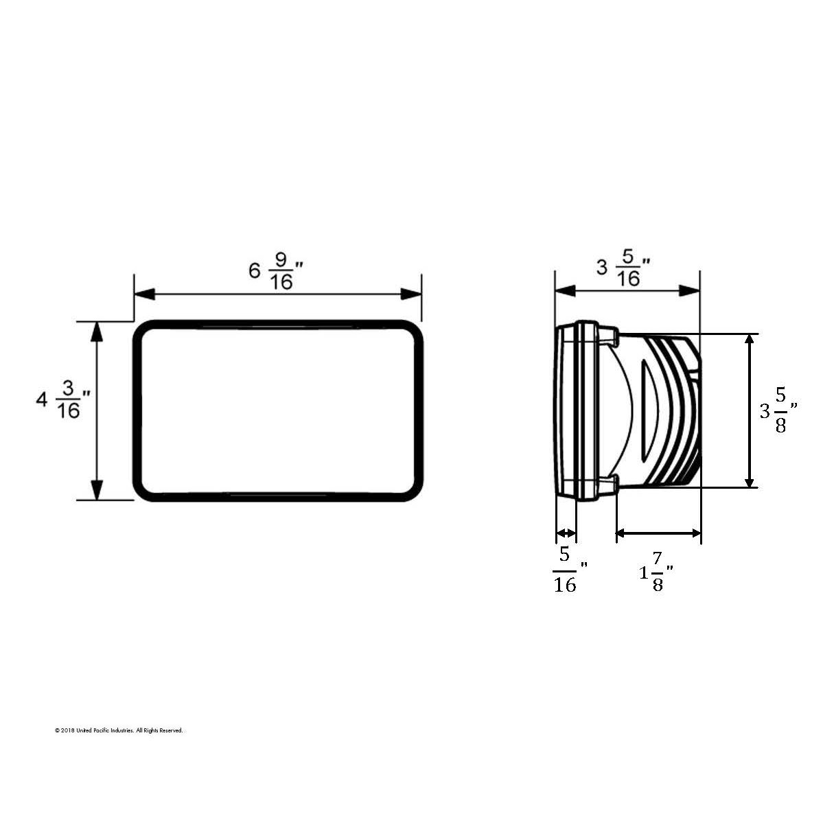 ULTRALIT - 4" X 6" Rectangular LED Headlight With White LED Position Light - Low Beam - Thumbnail 10
