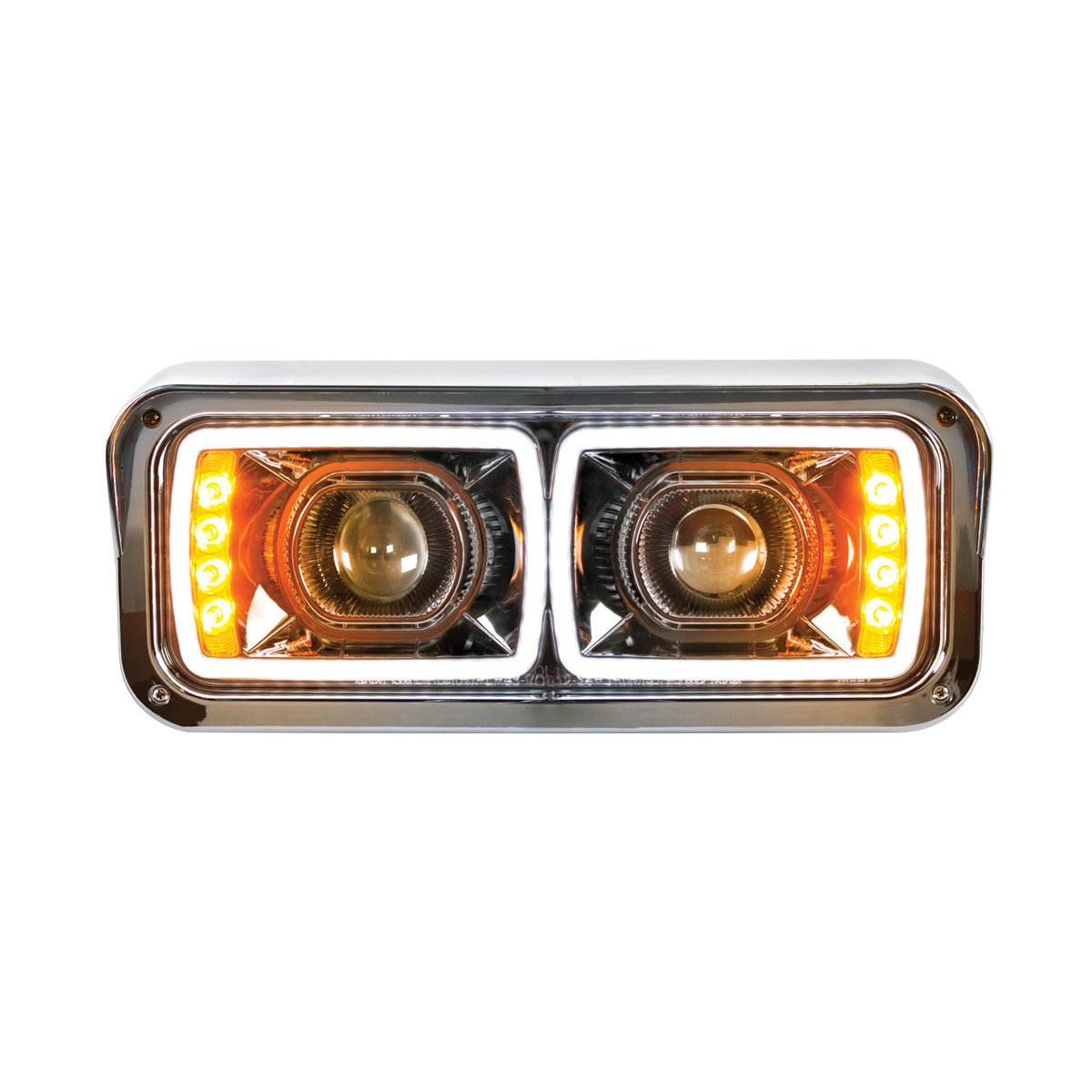 High Power LED "Blackout" Projection Headlight With LED Turn Signal & Position Light Bar - Driver - Thumbnail 8