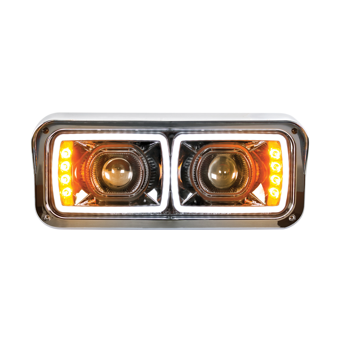 High Power LED "Blackout" Projection Headlight With LED Turn Signal & Position Light Bar - Passenger - Thumbnail 8