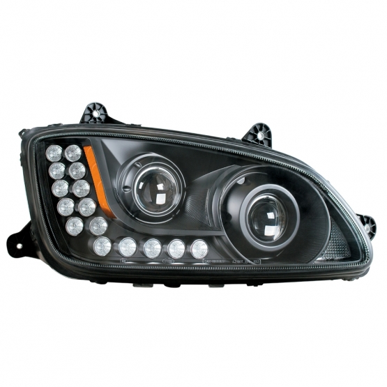 Blackout Projection Headlight Assembly For 2008-2017 Kenworth T660 - Passenger - Thumbnail 2