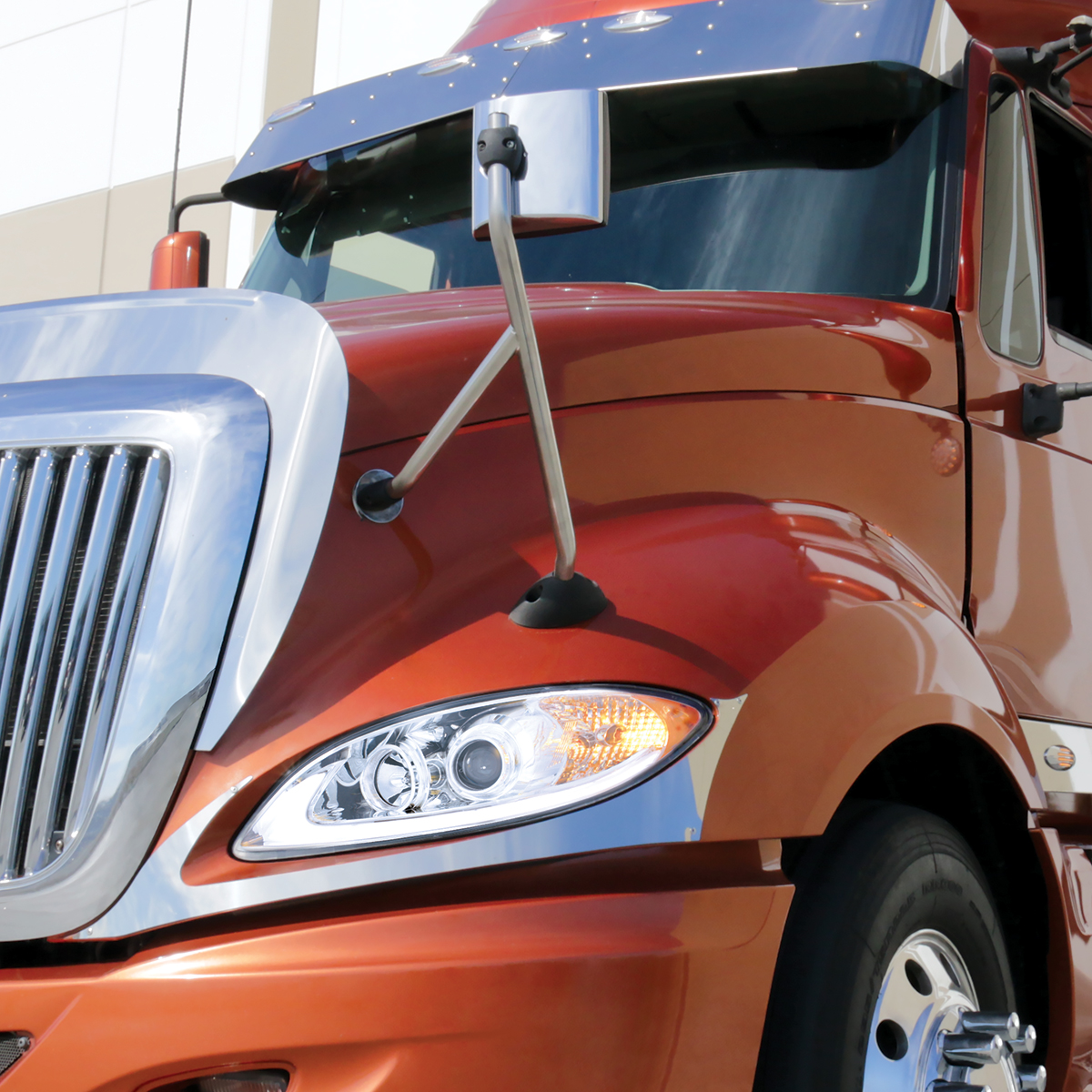 Chrome Projection Headlight With LED Light Bar For 2006-2017 International Prostar - Passenger - Thumbnail 6